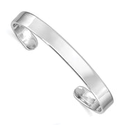 Sterling Silver Rhodium-plated Polished Children's Cuff Bangle