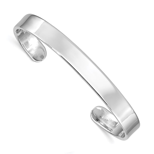 Sterling Silver Rhodium-plated Polished Children's Cuff Bangle