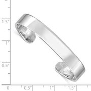 Sterling Silver Rhodium-plated Polished Children's Cuff Bangle