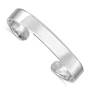 Sterling Silver Rhodium-plated Polished Children's Cuff Bangle