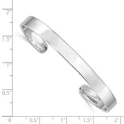 Sterling Silver Rhodium-plated Polished Children's Cuff Bangle