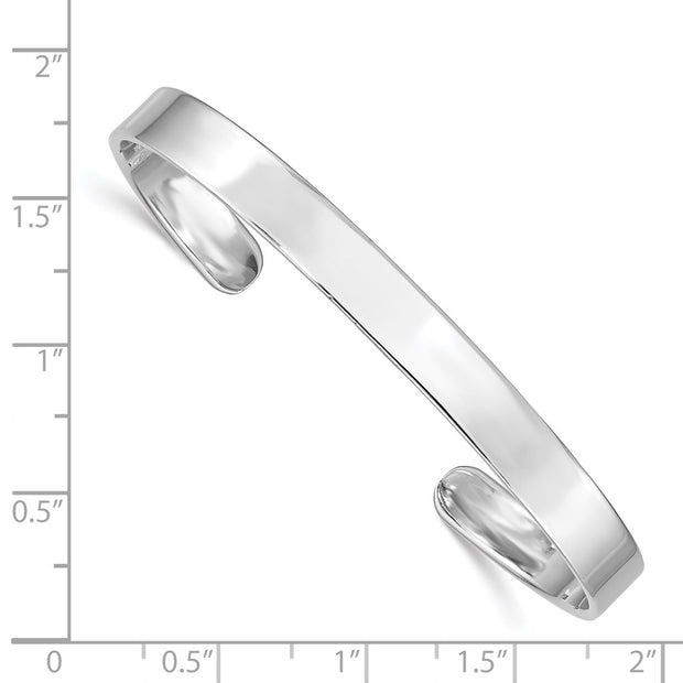 Sterling Silver Rhodium-plated Polished Children's Cuff Bangle