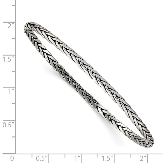 Sterling Silver Antiqued Slip-on Bangle