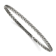 Sterling Silver Antiqued Slip-on Bangle