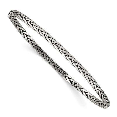 Sterling Silver Antiqued Slip-on Bangle