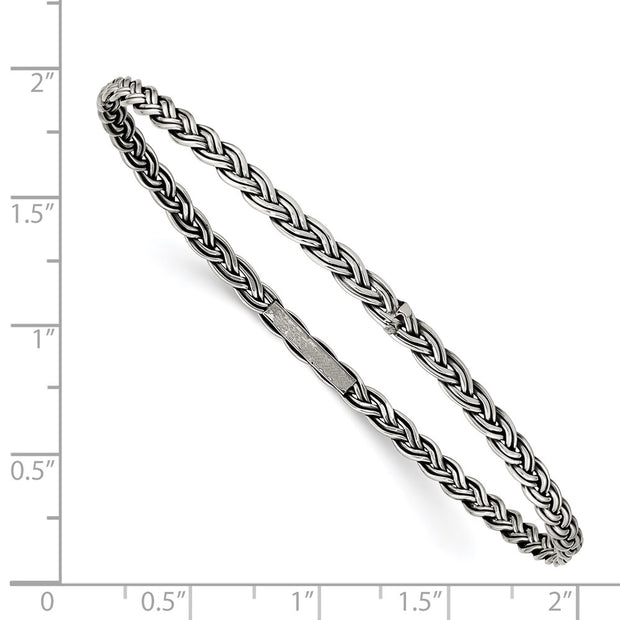 Sterling Silver Antiqued Slip-on Bangle