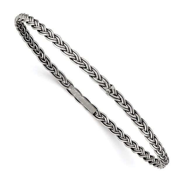 Sterling Silver Antiqued Slip-on Bangle