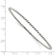Sterling Silver Antiqued Twisted Slip-on Bangle