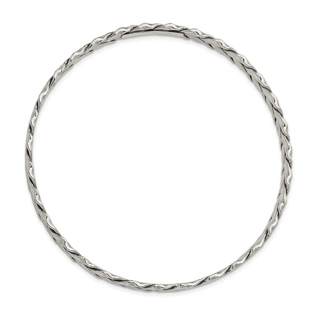 Sterling Silver Antiqued Slip-on Bangle