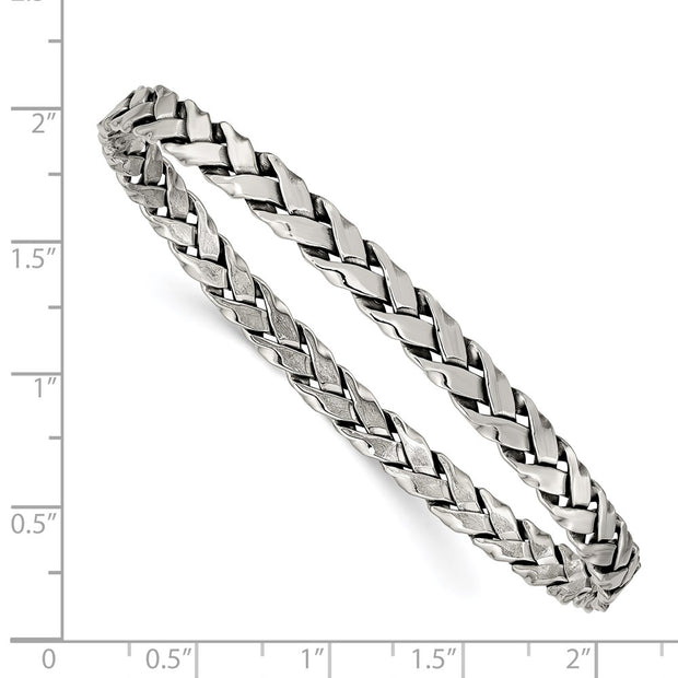 Sterling Silver Antiqued Slip-on Bangle