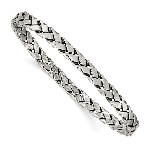 Sterling Silver Antiqued Slip-on Bangle