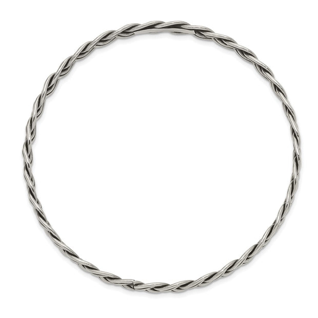 Sterling Silver Antiqued Slip-on Bangle