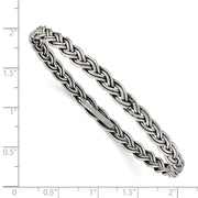 Sterling Silver Antiqued Slip-on Bangle
