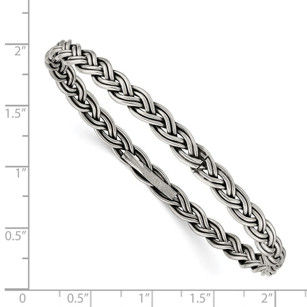 Sterling Silver Antiqued Slip-on Bangle