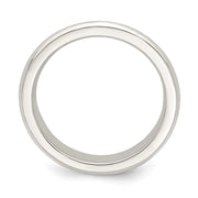 Sterling Silver 4mm Beveled Edge Band