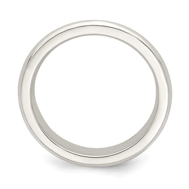 Sterling Silver 4mm Beveled Edge Band
