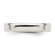Sterling Silver 4mm Beveled Edge Band