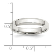 Sterling Silver 4mm Beveled Edge Band