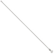 Sterling Silver .9mm Box Chain Anklet