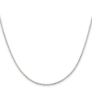 Sterling Silver 1.5mm Beveled Oval Cable Chain