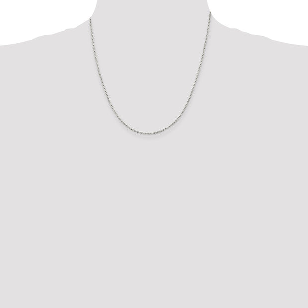 Sterling Silver 1.5mm Beveled Oval Cable Chain