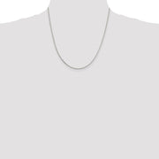 Sterling Silver 2mm Beveled Oval Cable Chain