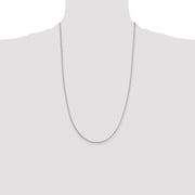 Sterling Silver 2mm Beveled Oval Cable Chain