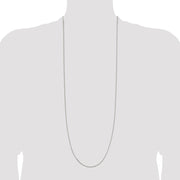 Sterling Silver 2mm Beveled Oval Cable Chain