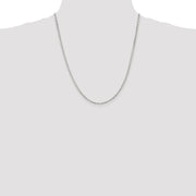 Sterling Silver 2.75mm Beveled Oval Cable Chain