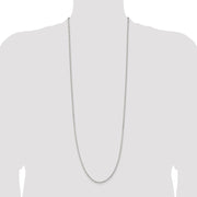 Sterling Silver 2.75mm Beveled Oval Cable Chain