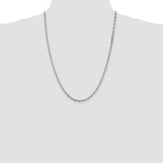 Sterling Silver 3.95mm Beveled Oval Cable Chain