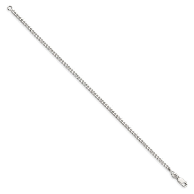 Sterling Silver 3mm Curb Chain Anklet