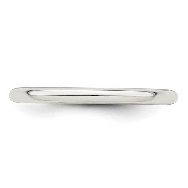 Sterling Silver 2mm Comfort Fit Band