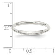 Sterling Silver 2mm Comfort Fit Band