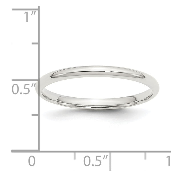 Sterling Silver 2mm Comfort Fit Band