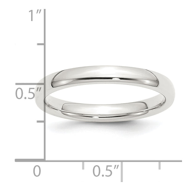 Sterling Silver 3mm Comfort Fit Band