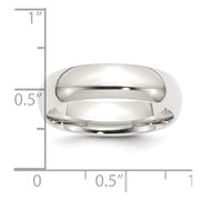 Sterling Silver 6mm Comfort Fit Band