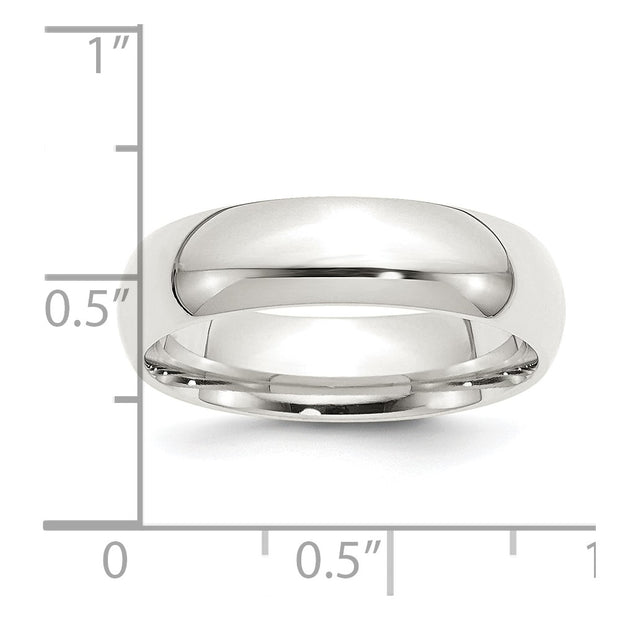 Sterling Silver 6mm Comfort Fit Band