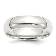 Sterling Silver 6mm Comfort Fit Band