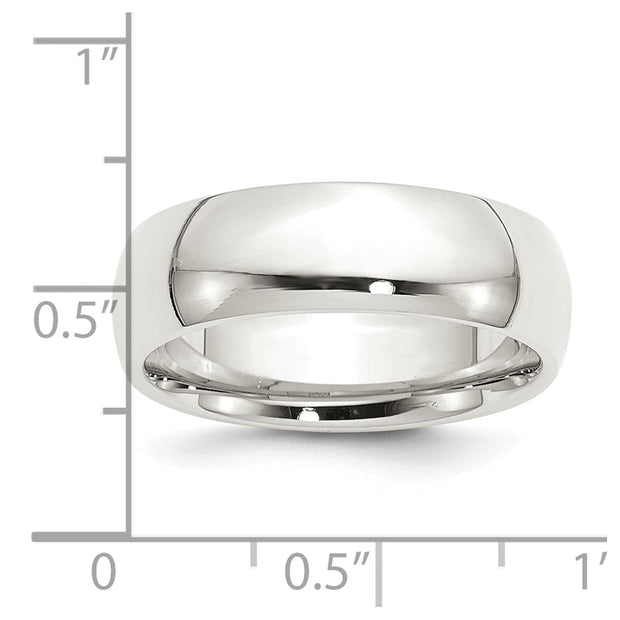 Sterling Silver 7mm Comfort Fit Band