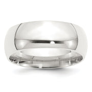 Sterling Silver 8mm Comfort Fit Band