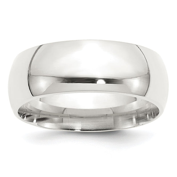 Sterling Silver 8mm Comfort Fit Band