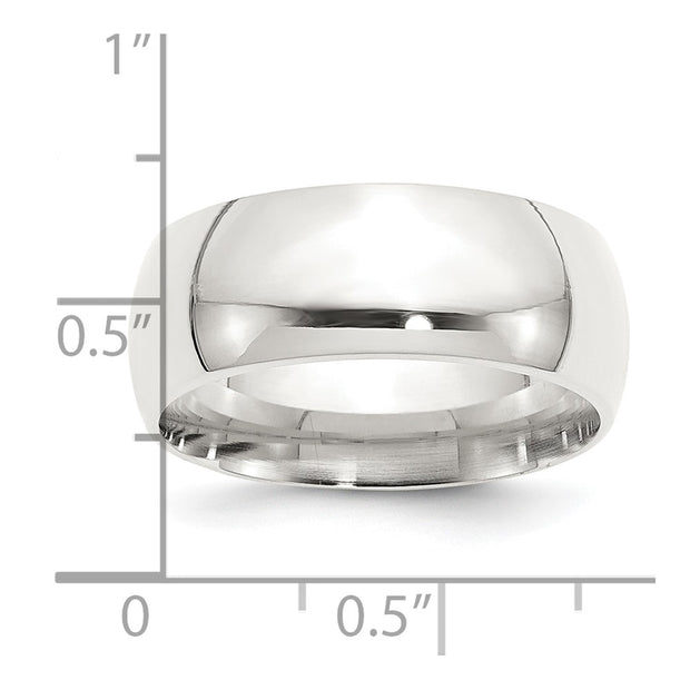 Sterling Silver 9mm Comfort Fit Band