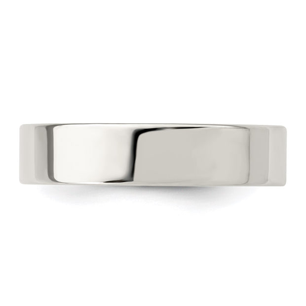 Sterling Silver 5mm Comfort Fit Flat Band