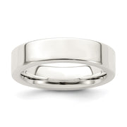 Sterling Silver 5mm Comfort Fit Flat Band