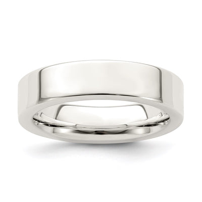 Sterling Silver 5mm Comfort Fit Flat Band