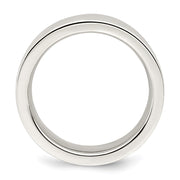 Sterling Silver 6mm Comfort Fit Flat Band