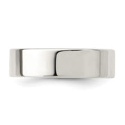 Sterling Silver 6mm Comfort Fit Flat Band