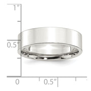 Sterling Silver 6mm Comfort Fit Flat Band