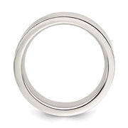 Sterling Silver 7mm Comfort Fit Flat Band